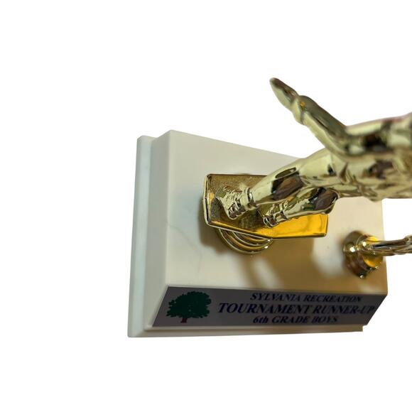 white and gold 2003 boys basketball Trophy - Picture 15 of 16